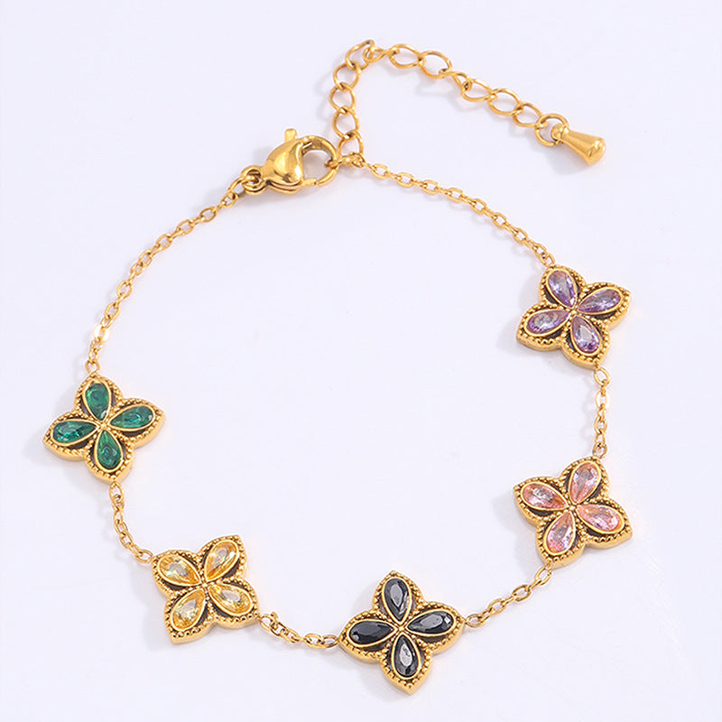Wholesale Diamond, pearl and zircon bracelet, light luxury and high-end jewelry